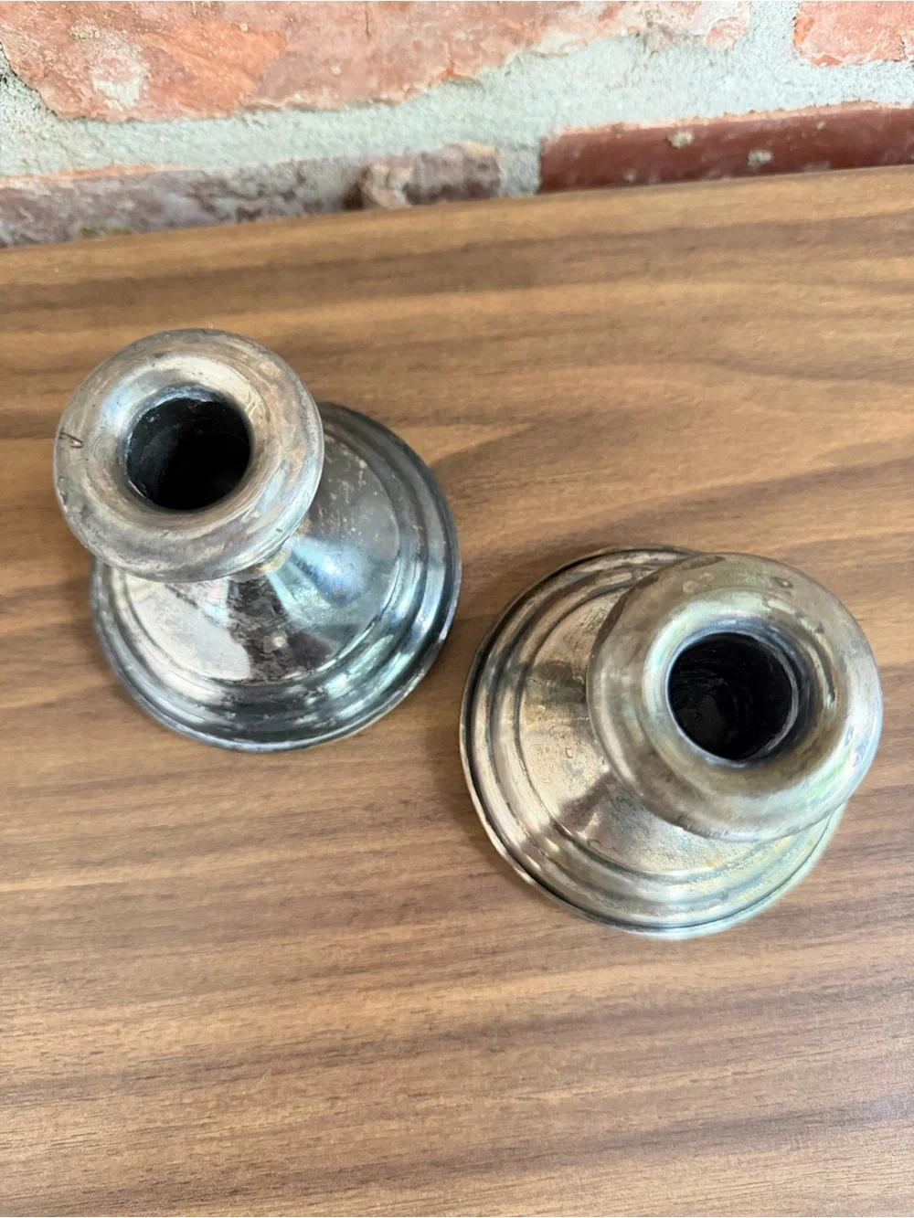 Vintage F.B. Rogers Silver Plate Weighted Candlesticks Pair